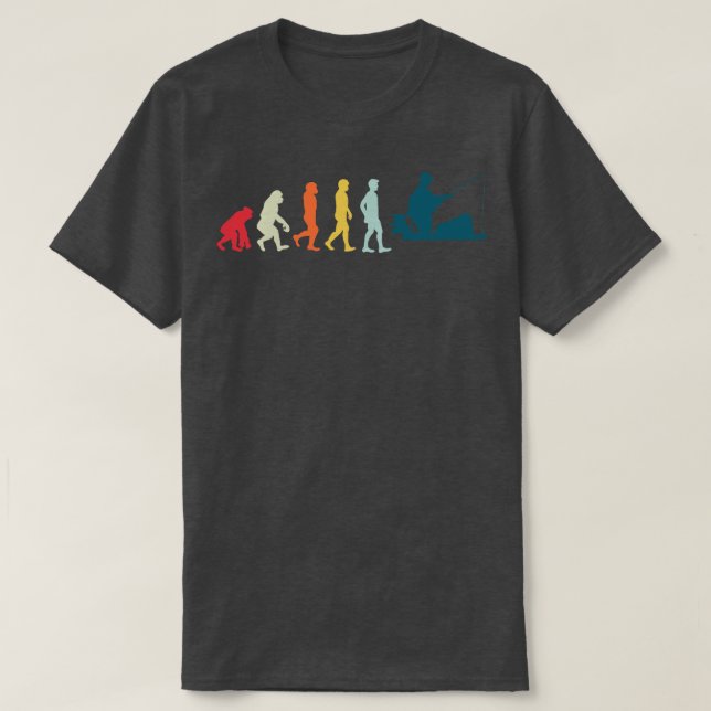 Fiskare Evolutiob Gift Fishing T Shirt (Design framsida)