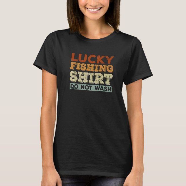 Fiskare Fiskar Fisk Fångare Lycklig Fiske T Shirt (Framsida)