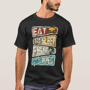 Fiskare Fiskare Eat Sömnfisk Upprepa Angling T Shirt