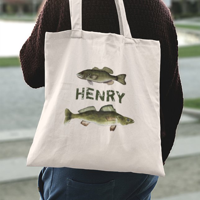 Fiskare Fiskare Fiskare Angler Nature Tygkasse (Fishing angler tote bag with fisherman nature design for outdoor lovers and fishing enthusiasts.)