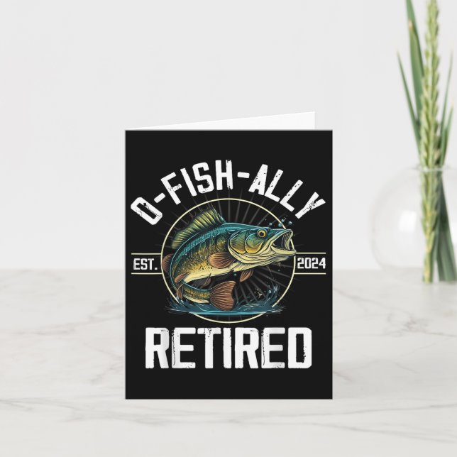 Fiskare Fiske efter Pension Gift O-fish-ally Reti Kort (Framsida)