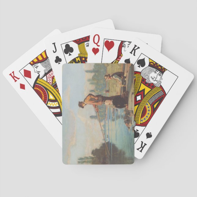 Fiskare (fiske utomhus) (Angling) (Floden) Casinokort (Baksidan)