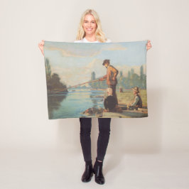 Fiskare (fiske utomhus) (Angling) (Floden) Fleecefilt