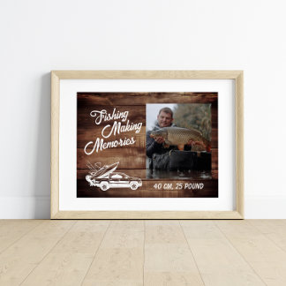 Fiskare Fiskeminnen Fars dag Fiske Poster