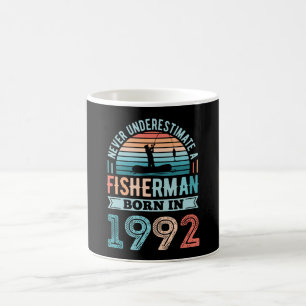 Fiskare född 1992: Fiske i 30års födelsedag Gif Kaffemugg