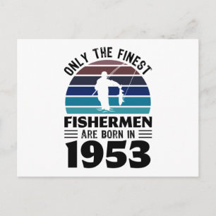 Fiskare födda 1953 70-årspresenter för fiskare vykort