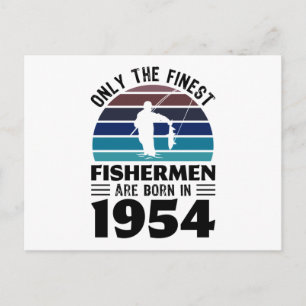 Fiskare födda 1954 70-årspresent Fiskegåvor Vykort