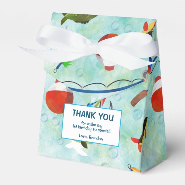 Fiskare födelsedag för borta fiske presentaskar (Framsidan Sidan)