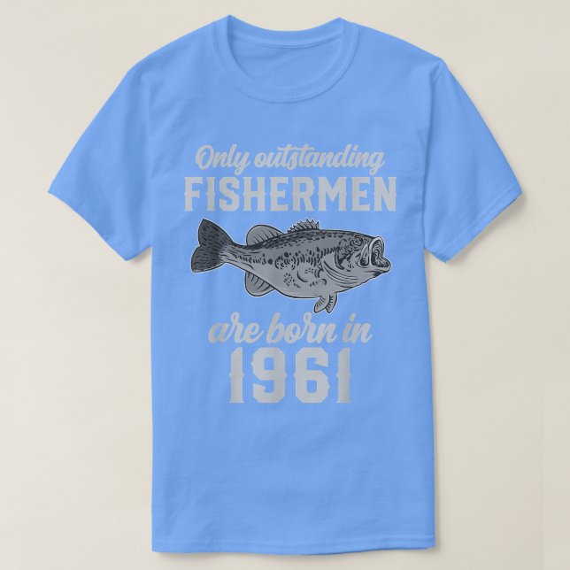 Fiskare Födelsedagsfest Fiske efter gler Fish 1961 T Shirt (Design framsida)