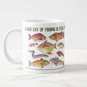 Fiskare Gift. Fiske eller angöring Jumbo Mugg