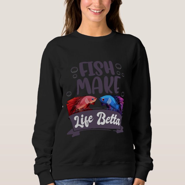 Fiskare gör Life Betta Betta Fish Pack T Shirt (Framsida)
