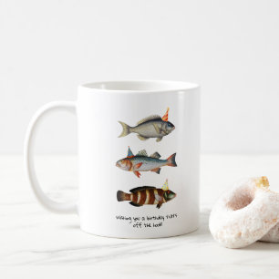 Fiskare: Hat Roligt Birthday Kaffemugg