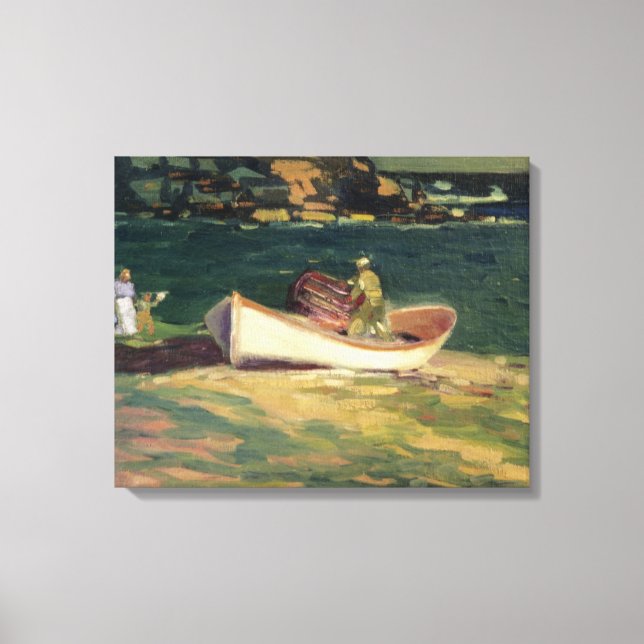 Fiskare i Cape Elizabeth (Maine, USA) Canvastryck (Framsida)