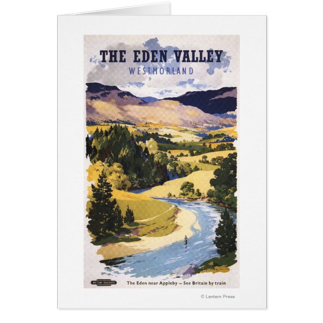 Fiskare i Eden Valley Hälsningskort (Framsidan)