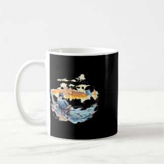 Fiskare i europeisk stad avslappnande fiske Art Gr Kaffemugg