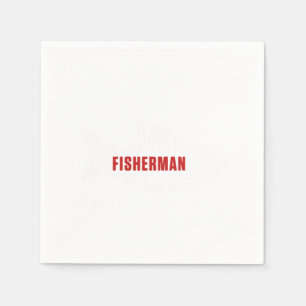 Fiskare i fiskbuss Angling Fisher Gift Pappersservett