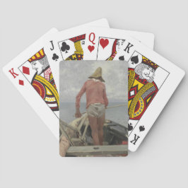 Fiskare i hans båt (av Vincenzo Caprile) Casinokort