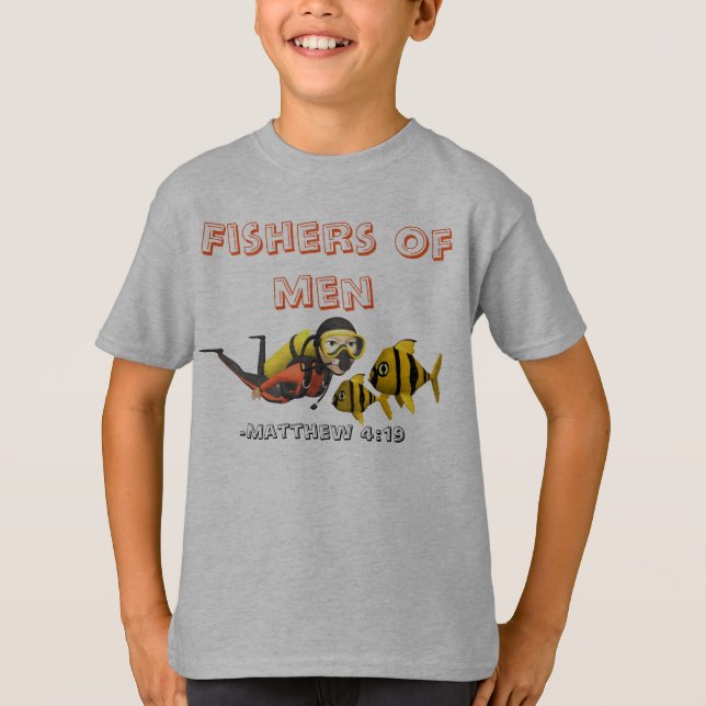 Fiskare i manar Kids Tee Shirt (Framsida)