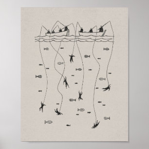 Fiskare i Manar - Matthew 4:19 Jesus Poster