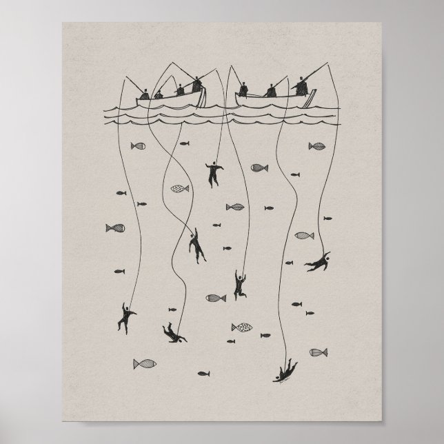 Fiskare i Manar - Matthew 4:19 Jesus Poster (Framsidan)