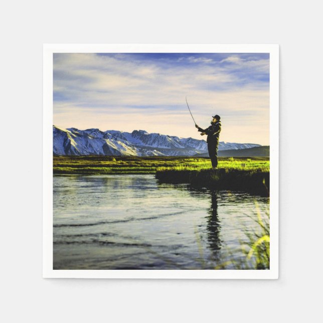 Fiskare i Sjö Pappersservett (Framsidan)