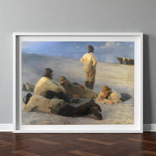 Fiskare i Skagen Beach, P.S. Krøyer, Art. Poster