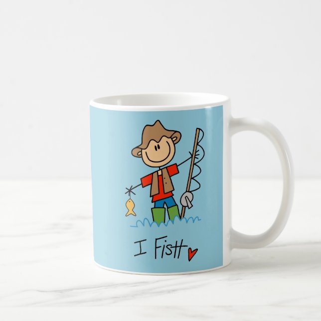Fiskare i Stick figur Kaffemugg (Höger)