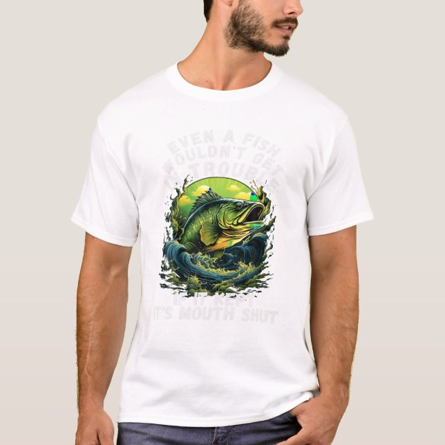 Fiskare Inte ens en fisk skulle T Shirt (Framsida)