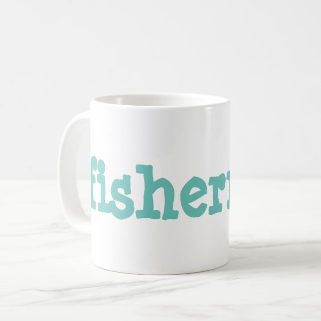 fiskare kaffemugg (Framsida vänster)