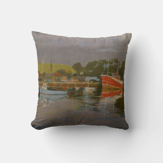 Fiskare kaj Salcombe 2 Kudde (Framsida)