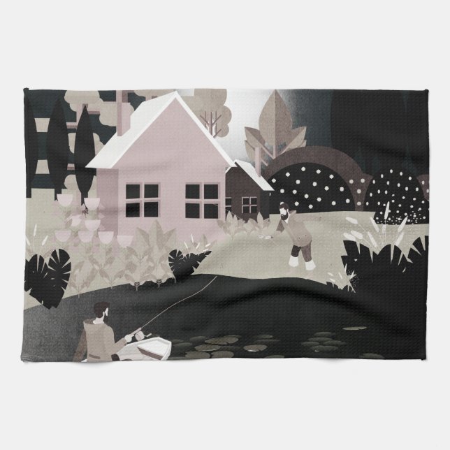 Fiskare Kökshandduk (Horisontell)