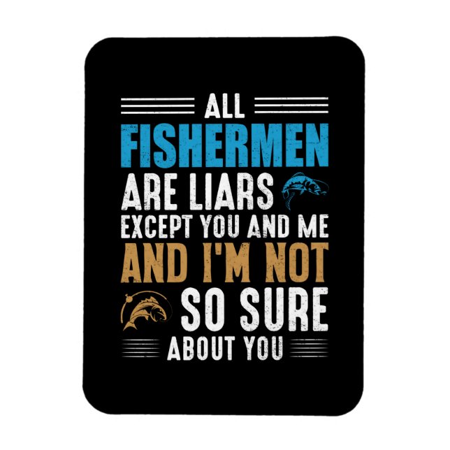 Fiskare konst - alla fiskare magnet (Vertikal)