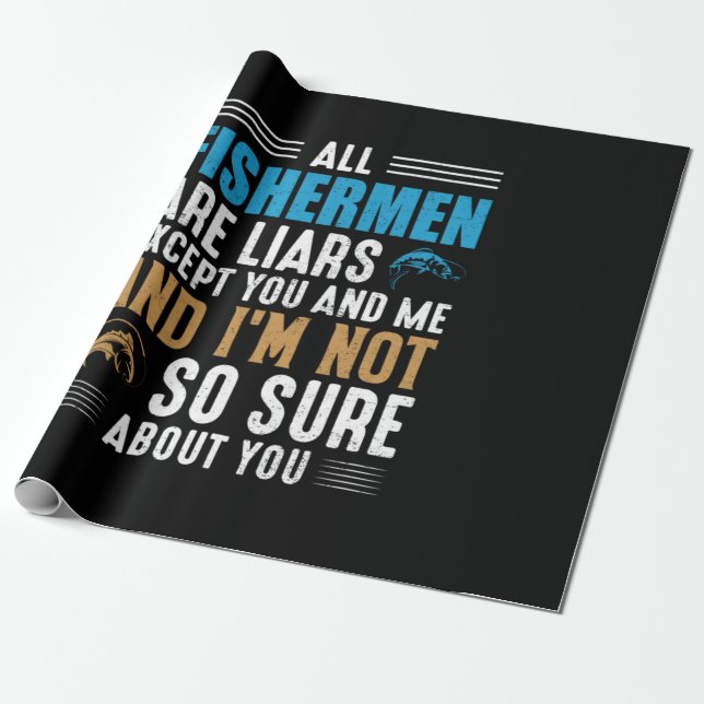 Fiskare konst - alla fiskare presentpapper (Utrullad)