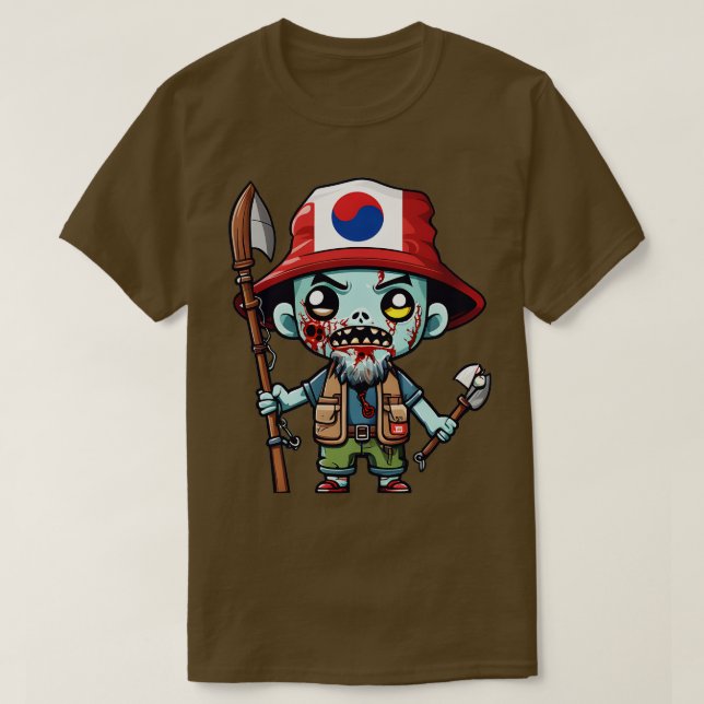 Fiskare koreansk zombie t shirt (Design framsida)