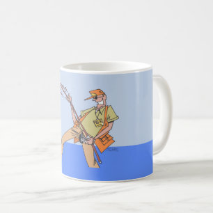Fiskare lämnat hand mugg