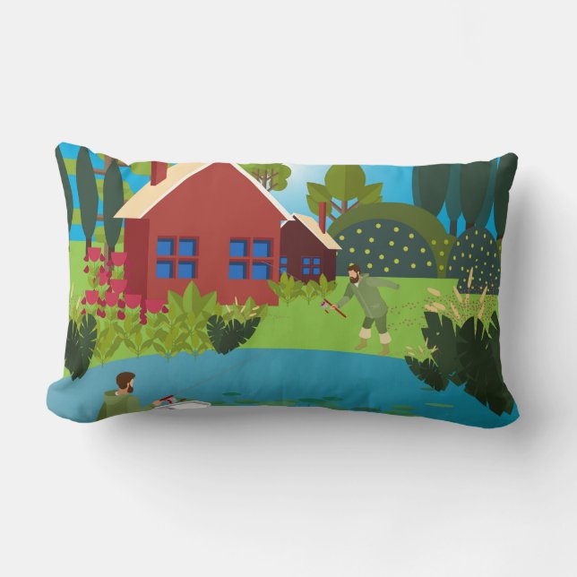 Fiskare Lumbarkudde (Framsida)