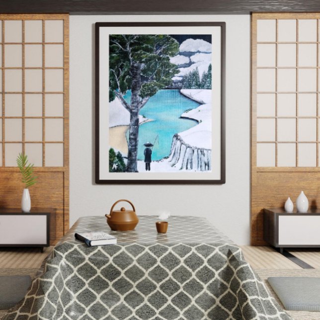 Fiskare målat av Alfred Fox Canvastryck (Not Actual Size)