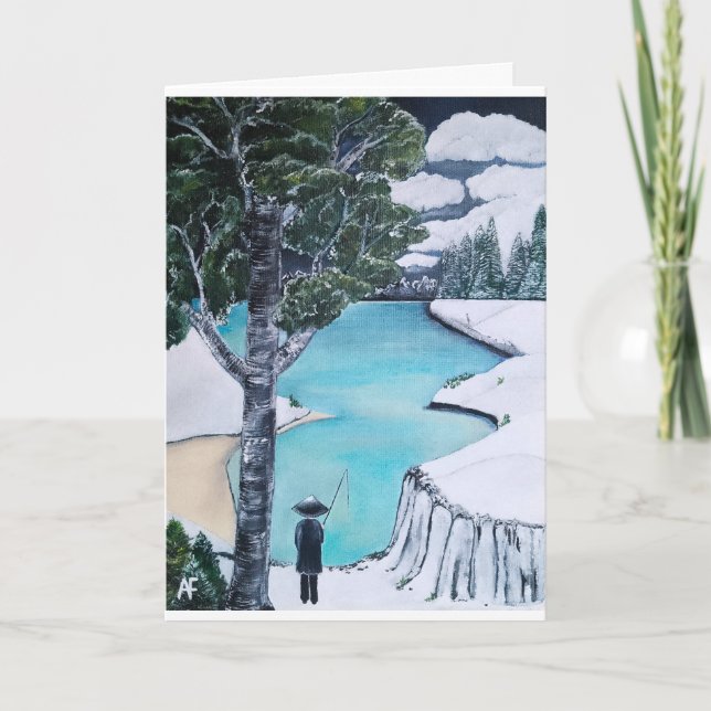 Fiskare målat av Alfred Fox Kort (Framsida)