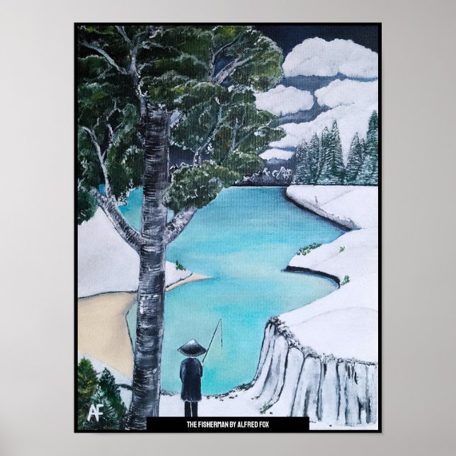 Fiskare målat av Alfred Fox Poster (Framsidan)