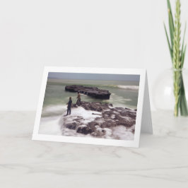 Fiskare med blankt fiskekort kort