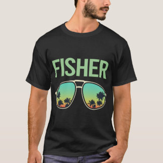 Fiskare med coola glasögon t shirt