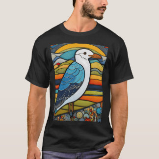 Fiskare med mås t shirt