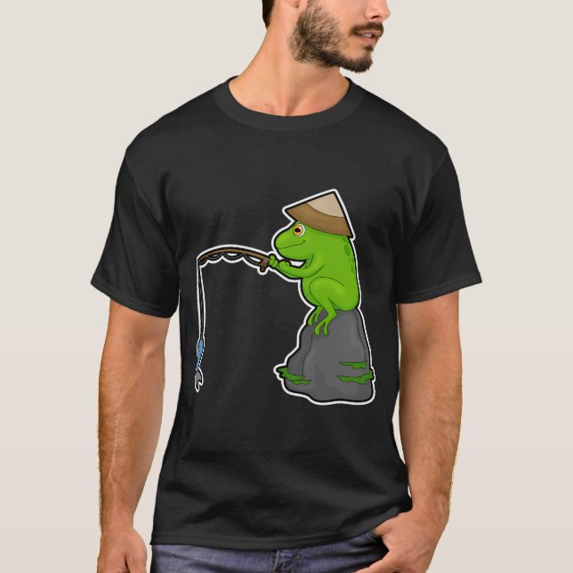 Fiskare med penna fiskar t shirt (Framsida)
