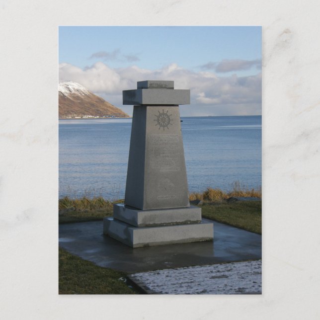 Fiskare Memorial, Unalaska City, Alaska Vykort (Framsida)