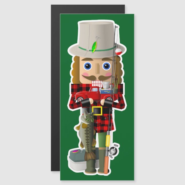 Fiskare Nutcracker med lilla Röda Lastbil (Fram/baksida)