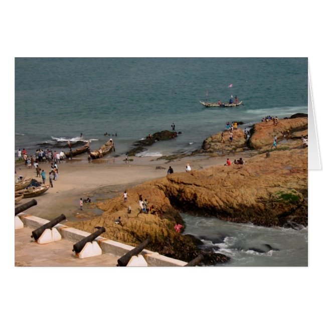 fiskare på arbetskortet hälsningskort (Framsidan Horizontal)