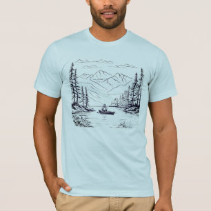 Fiskare på Bergssjö – Fridfull Utomhuskoncept T Shirt