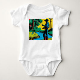 Fiskare på flodbank t shirt