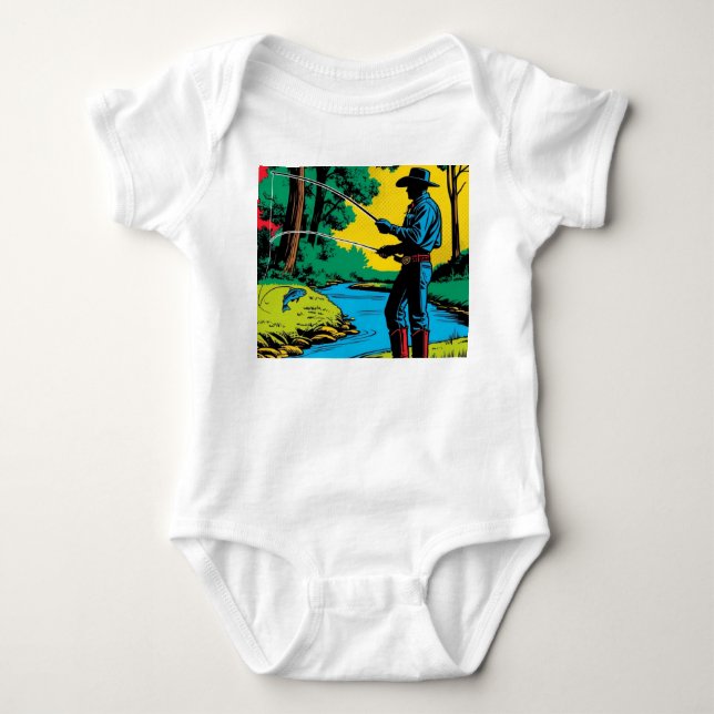 Fiskare på flodbank t shirt (Framsida)