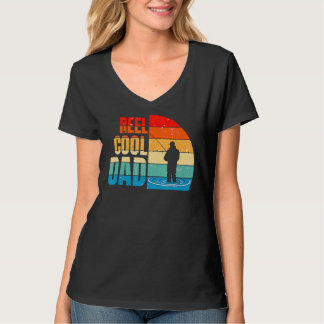 Fiskare pappa Manar Reel Coola Pappa Fars dag T Shirt